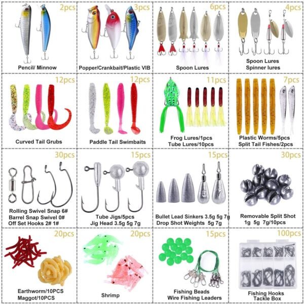 PLUSINNO Fishing Lures Baits Tackle Including Crankbaits 2