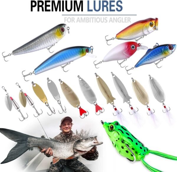 PLUSINNO Fishing Lures Baits Tackle Including Crankbaits 5